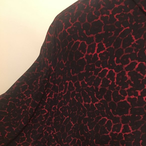 Marina Sport Long Sleeve Red Cheetah Print Dress - Picture 2 of 11
